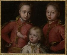 Portrait of the Sons of John III Sobieski: Aleksander (1677-1714), Konstanty...and Jan...after 1685. Creator: Unknown