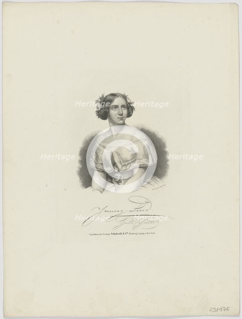 Portrait of the Soprano Jenny Lind (1820-1887), 1850s.