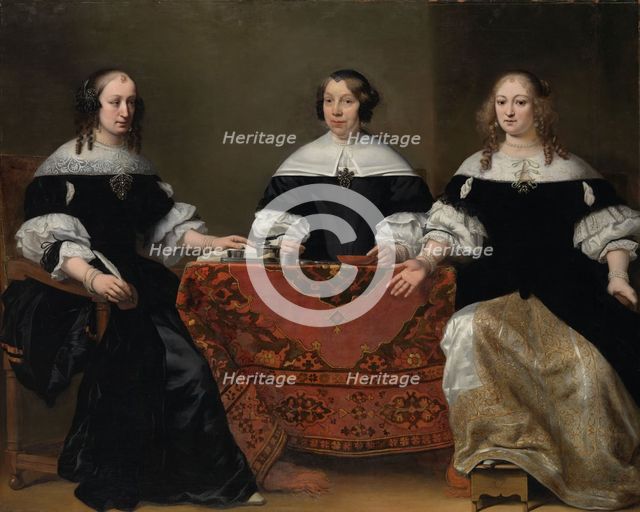 Portrait of the Three Patrons of the Leprozenhuis, Amsterdam, c.1668-c.1671. Creator: Ferdinand Bol.