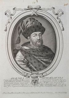 Portrait of the Tsar Alexis I Mikhailovich of Russia (1629-1676), second half of the 17th century. Creator: Larmessin, Nicolas III de (1640-1725)