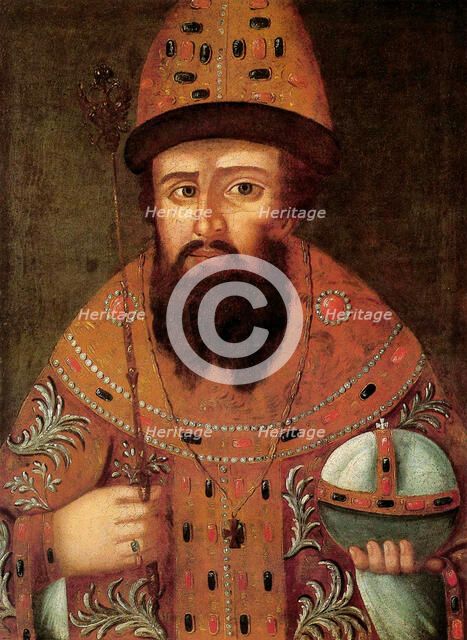 Portrait of the Tsar Michail I Fyodorovich of Russia', (1596-1645), early 17th century. Creator: Anonymous.