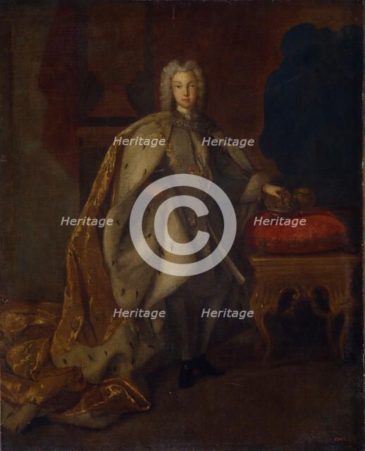 Portrait of the Tsar Peter II of Russia (1715-1730), 1728. Artist: Luedden, Johann Paul (?-1739)