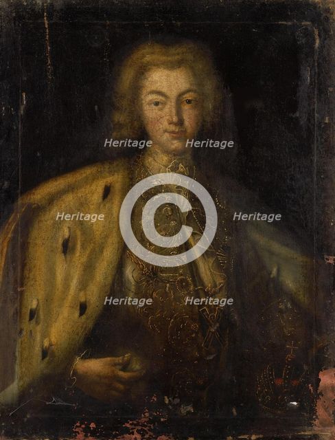 Portrait of the Tsar Peter II of Russia (1715-1730), 18th century. Artist: Anonymous  