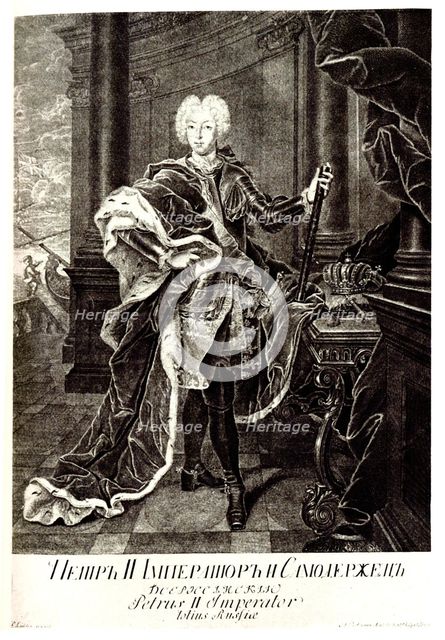 Portrait of the Tsar Peter II of Russia (1715-1730). Artist: Anonymous  