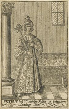 Portrait of the Tsar Peter II of Russia (1715-1730), ca 1730. Creator: Anonymous