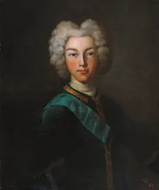 Portrait of the Tsar Peter II of Russia (1715-1730), End 1720s. Artist: Luedden, Johann Paul (?-1739)