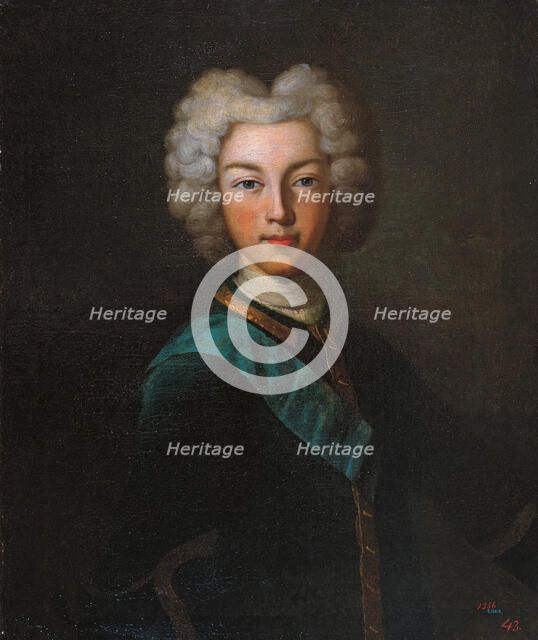 Portrait of the Tsar Peter II of Russia (1715-1730), End 1720s. Artist: Luedden, Johann Paul (?-1739)
