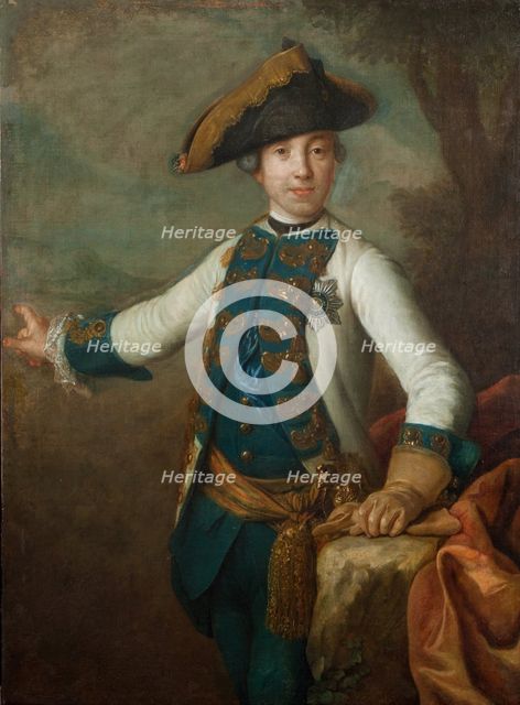 Portrait of the Tsar Peter III of Russia (1728-1762), Early 1760s.
