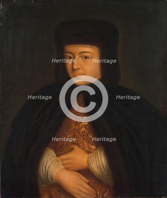 Portrait of the Tsarina Natalia Naryshkina (1651-1694), wife of tsar Alexis I of Russia, First third Artist: Anonymous  