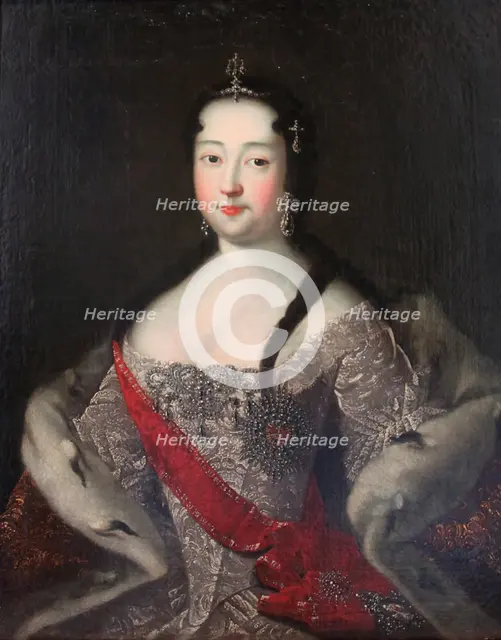 'Portrait of the Tsesarevna Anna Petrovna', 1740s.  Artist: Ivan Adolsky