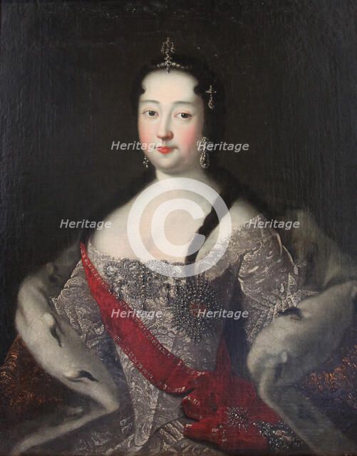 'Portrait of the Tsesarevna Anna Petrovna', 1740s.  Artist: Ivan Adolsky