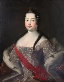 Portrait of the Tsesarevna Anna Petrovna 1740s. Artist: Ivan Adolsky