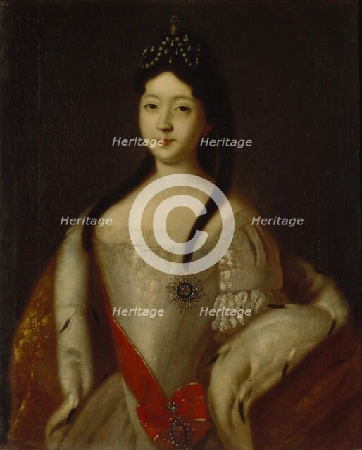Portrait of the Tsesarevna Anna Petrovna of Russia (1708-1728), the daughter of Emperor Peter I of Russia, 1725. Artist: Caravaque, Louis (1684-1754)