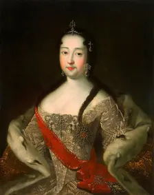Portrait of the Tsesarevna of Russia Anna Petrovna of Russia (1708-1728), after 1721. Creator: Adolsky, Ivan Grigorievich, the Elder (1686(1691?)-1758)