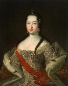 Portrait of the Tsesarevna of Russia Anna Petrovna of Russia (1708-1728), after 1721. Creator: Adolsky, Ivan Grigorievich, the Elder (1686(1691?)-1758)