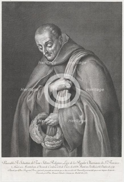 Portrait of the venerable Franciscan Father Sebastian Sillero, 1782. Creator: Manuel Salvador Carmona.