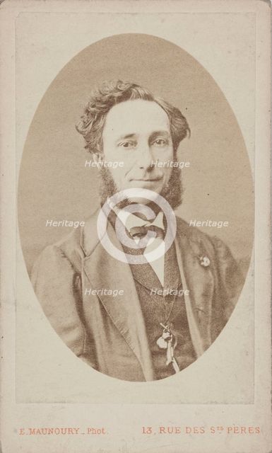 Portrait of the violinist and composer Camillo Sivori (1815-1894) . Creator: Photo studio Eugène Maunoury.