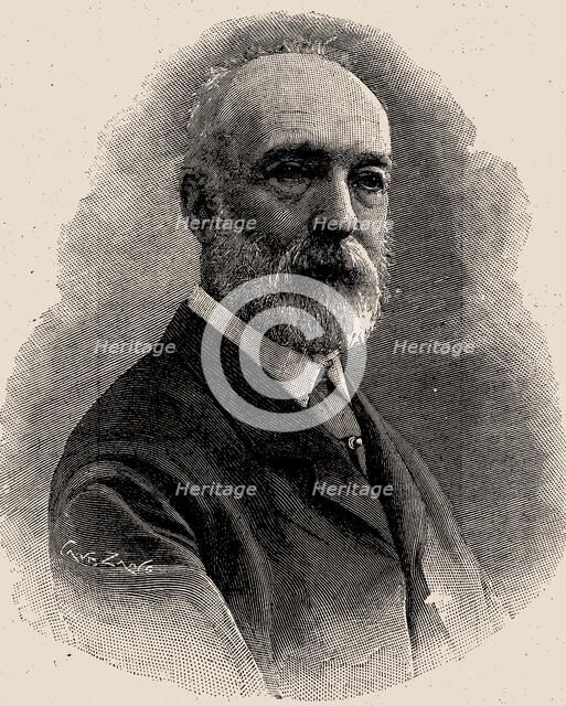 Portrait of the violinist and composer Antonio Bazzini (1818-1897), 1897. Creator: Anonymous.