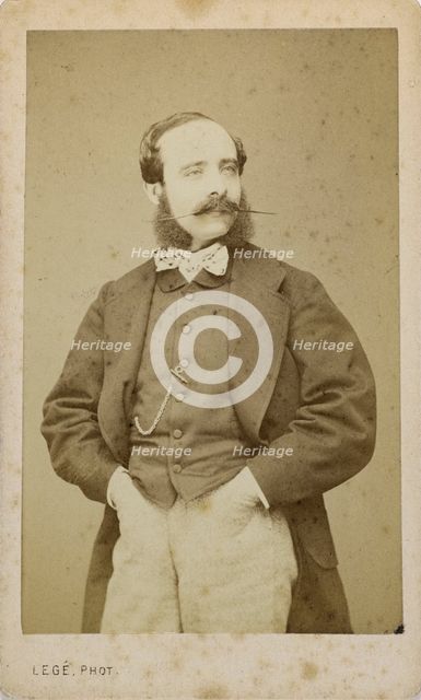 Portrait of the violinist and composer Adolphe Blanc (1828-1885), c. 1870. Creator: Photo studio Legé & Bergeron.