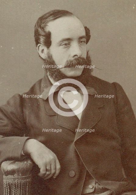 Portrait of the violinist and composer Adolphe Blanc (1828-1885), c. 1870. Creator: Photo studio Nadar.