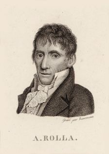 Portrait of the violinist and composer Alessandro Rolla (1757-1841) , 1790. Creator: Anonymous