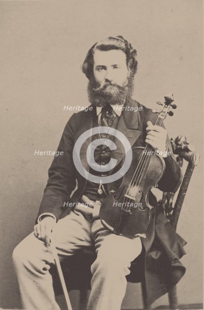 Portrait of the violinist and composer Alfred Holmes (1837-1876). Creator: Anonymous.