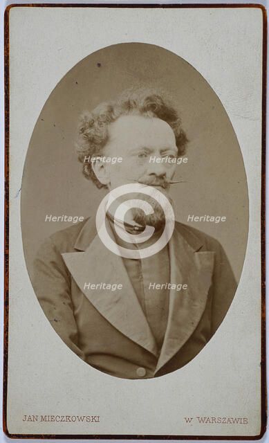 Portrait of the violinist and composer Apolinary Katski (1825-1879), c. 1875. Creator: Mieczkowski, Jan (1830-1889).