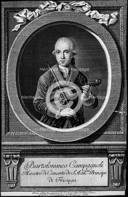 Portrait of the violinist and composer Bartolomeo Campagnoli (1751-1827).