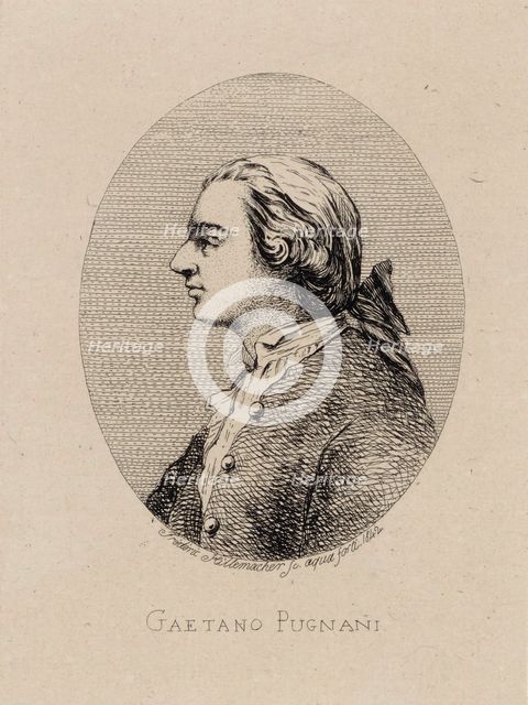 Portrait of the violinist and composer Gaetano Pugnani 1731-1798) , 1842. Creator: Hillemacher, Frédéric Désiré (1811-1886).