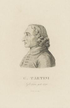 Portrait of the violinist and composer Giuseppe Tartini (1692-1770) , 1815. Creator: Riedel, Carl Traugott (1769-c. 1832)