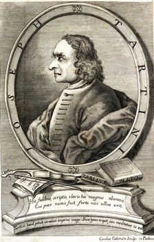 Portrait of the violinist and composer Giuseppe Tartini (1692-1770) , Early 1760s. Creator: Calcinotto, Carlo (active ca. 1760)