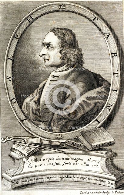 Portrait of the violinist and composer Giuseppe Tartini (1692-1770)  , Early 1760s. Creator: Calcinotto, Carlo (active ca. 1760).