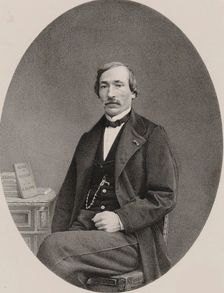 Portrait of the violinist and composer Delphin Alard (1815-1888) , 1870. Creator: Anonymous