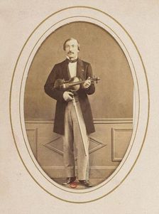 Portrait of the violinist and composer Delphin Alard (1815-1888). Creator: Photo studio Moulin