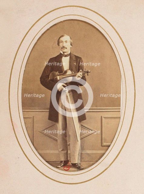 Portrait of the violinist and composer Delphin Alard (1815-1888). Creator: Photo studio Moulin.