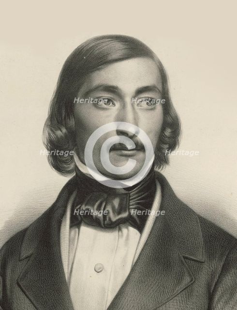Portrait of the violinist and composer Delphin Alard (1815-1888), c. 1840. Creator: Anonymous.