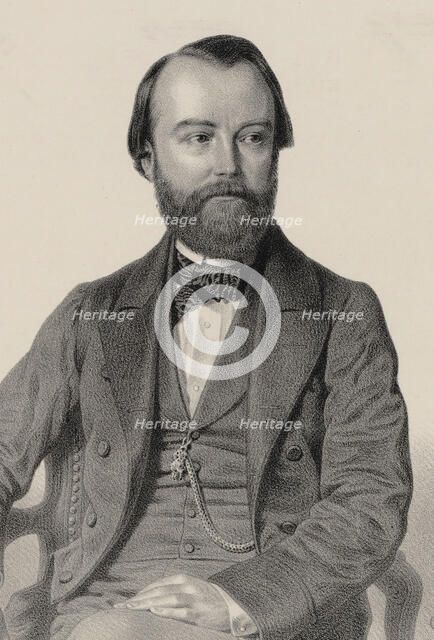 Portrait of the violinist and composer Édouard Deldevez (1817-1897), 1857. Creator: Vogt, Pierre Charles (ca 1810-ca 1890).
