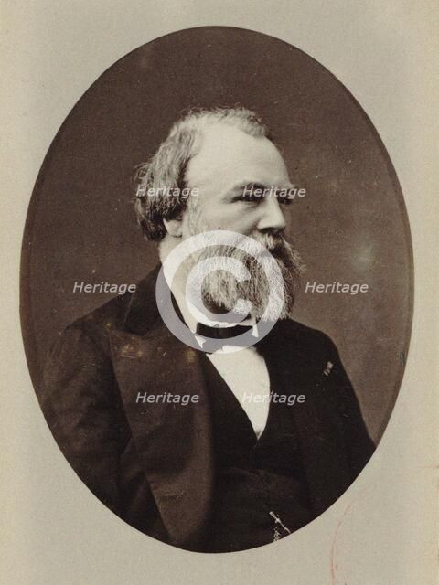 Portrait of the violinist and composer Édouard Deldevez (1817-1897), 1870. Creator: Disdéri, André Adolphe-Eugène (1819-1889).