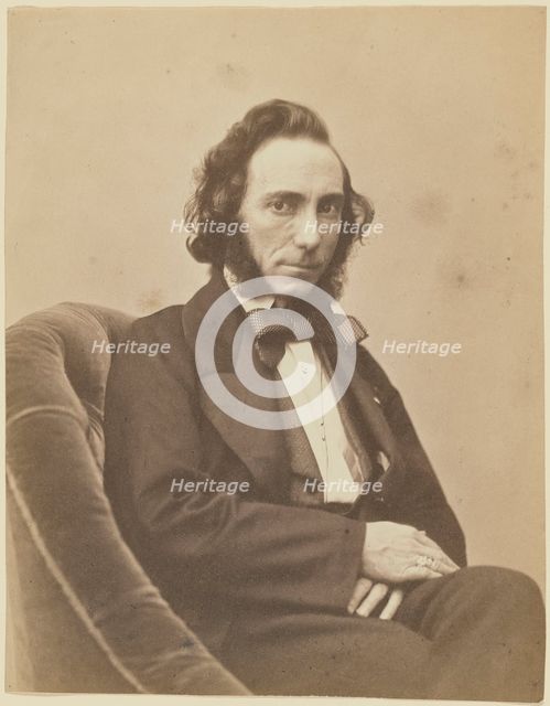 Portrait of the violinist and composer Ernesto Camillo Sivori (1815-1894) , 1854-1855. Creator: Nadar, Gaspard-Félix (1820-1910).