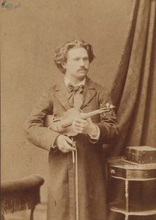 Portrait of the violinist and composer Frantisek Ondricek (1857-1922), 1882-1883. Creator: Anonymous