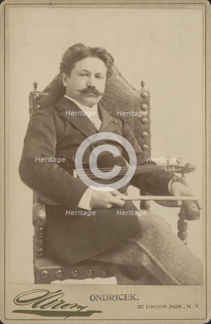 Portrait of the violinist and composer Frantisek Ondricek (1857-1922). Creator: Sarony, Napoleon (1821-1896).