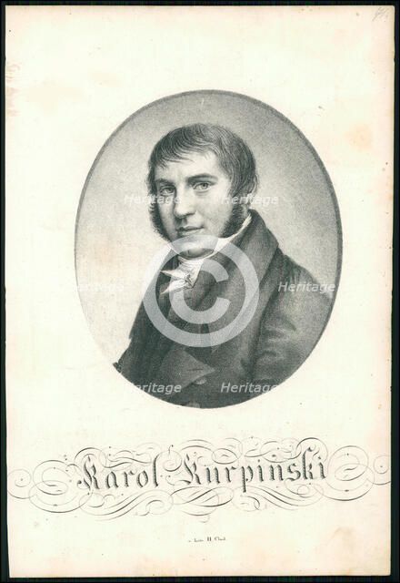 Portrait of the violinist and composer Karol Kurpinski (1785-1857), ca 1820. Creator: Anonymous.