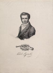 Portrait of the violinist and composer Karol Lipinski (1790-1861), 1828. Creator: Anonymous