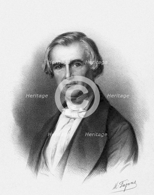 Portrait of the violinist and composer Karol Lipinski (1790-1861), 1850. Artist: Fajans, Maksymilian (1827-1890)