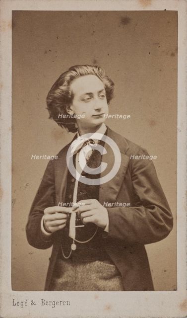 Portrait of the violinist and composer Henri Ketten (1848-1883). Creator: Photo studio Legé & Bergeron.