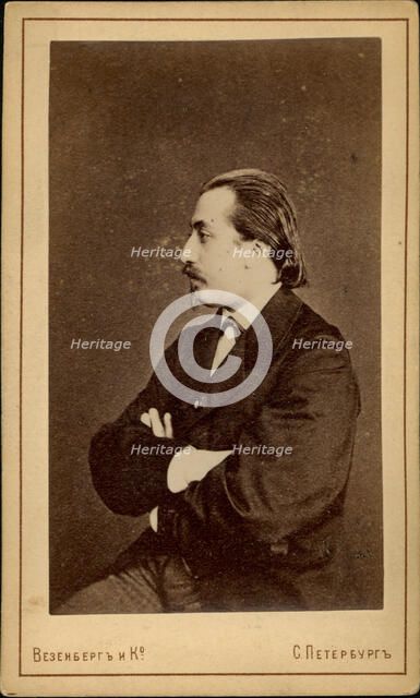 Portrait of the violinist and composer Henryk Wieniawski (1835-1880). Creator: Photo studio Wesenberg.