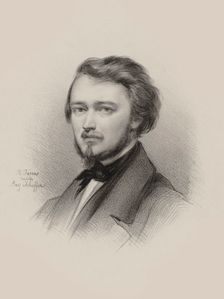 Portrait of the violinist and composer Hubert Léonard (1819-1890) , 1850. Creator: Fajans, Maksymilian (1827-1890)