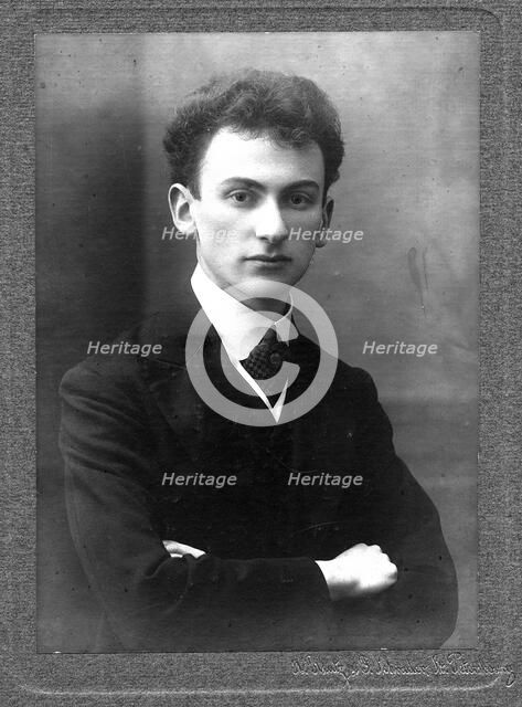 Portrait of the violinist and composer Joseph Achron (1886-1943), 1908. Creator: Photo studio H. Rentz & F. Schrader.
