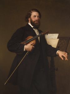 Portrait of the violinist and composer Joseph Joachim (1831-1907) , 1870. Creator: Bendemann, Eduard (1811-1889)
