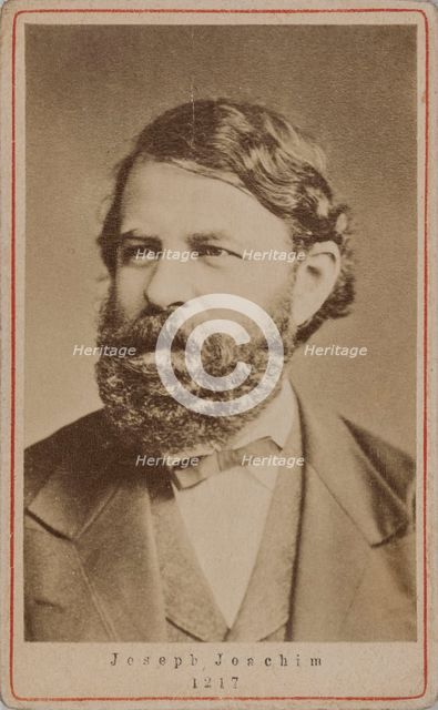 Portrait of the violinist and composer Joseph Joachim (1831-1907) , 1870s. Creator: Anonymous.